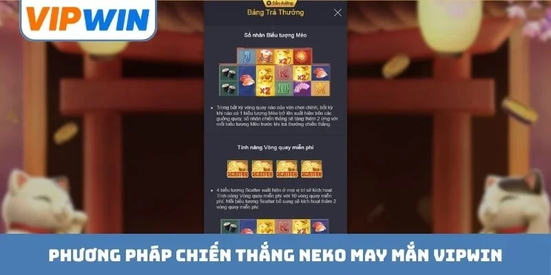 Phương pháp chiến thắng Neko may mắn VIPWIN