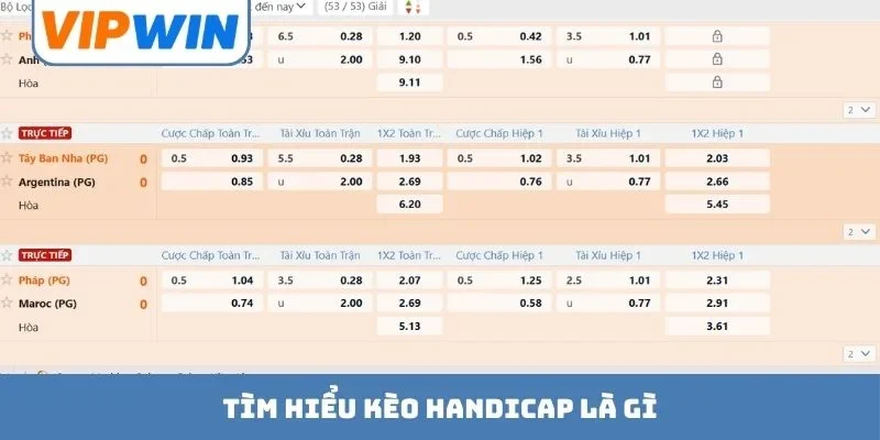 Tìm hiểu kèo handicap là gì